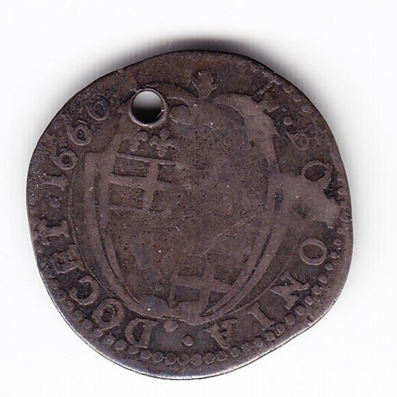 1666 Alexander VII PON MAX 'Holed' Bononia Docet Coin (b304) - Picture 1 of 2